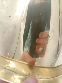 Seau à Glace Rafraîchisseur Champagne Chapeau Haut De Forme Laiton Vintage