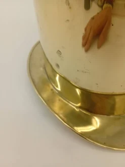Seau à Glace Rafraîchisseur Champagne Chapeau Haut De Forme Laiton Vintage