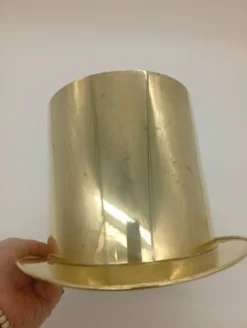Seau à Glace Rafraîchisseur Champagne Chapeau Haut De Forme Laiton Vintage