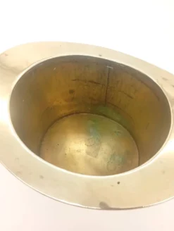 Seau à Glace Rafraîchisseur Champagne Chapeau Haut De Forme Laiton Vintage