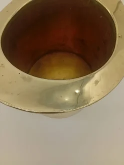 Seau à Glace Rafraîchisseur Champagne Chapeau Haut De Forme Laiton Vintage