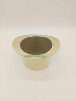 Seau à Glace Rafraîchisseur Champagne Chapeau Haut De Forme Laiton Vintage
