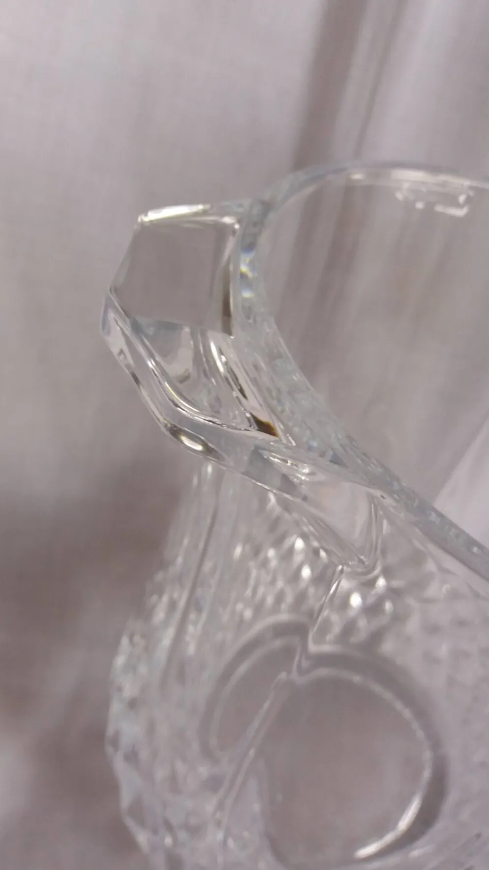 Seau à glace, rafraîchissoir à bouteille forme ananas en verre à facettes