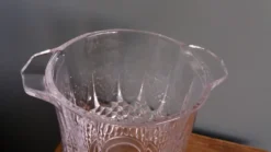 Seau à glace, rafraîchissoir à bouteille forme ananas en verre à facettes