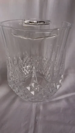 Seau à glace, rafraîchissoir à bouteille forme ananas en verre à facettes