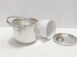 Seau à glace / refroidisseur à vin en métal argenté par Ambrogio Pozzi pour Padova Argenti