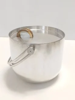 Seau à glace / refroidisseur à vin en métal argenté par Ambrogio Pozzi pour Padova Argenti