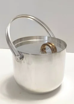 Seau à glace / refroidisseur à vin en métal argenté par Ambrogio Pozzi pour Padova Argenti