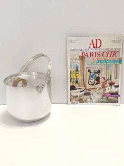 Seau à glace / refroidisseur à vin en métal argenté par Ambrogio Pozzi pour Padova Argenti
