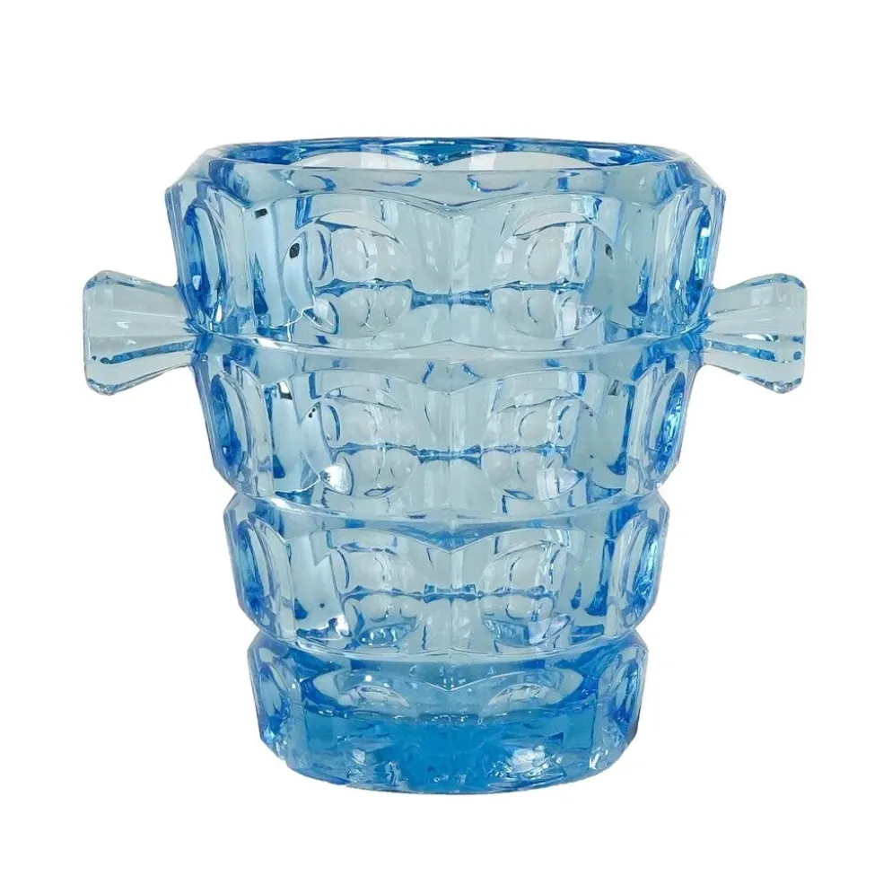 Seau à glace Rosice, design tchèque, années 1950, fabricant : Sklo Union, designer :