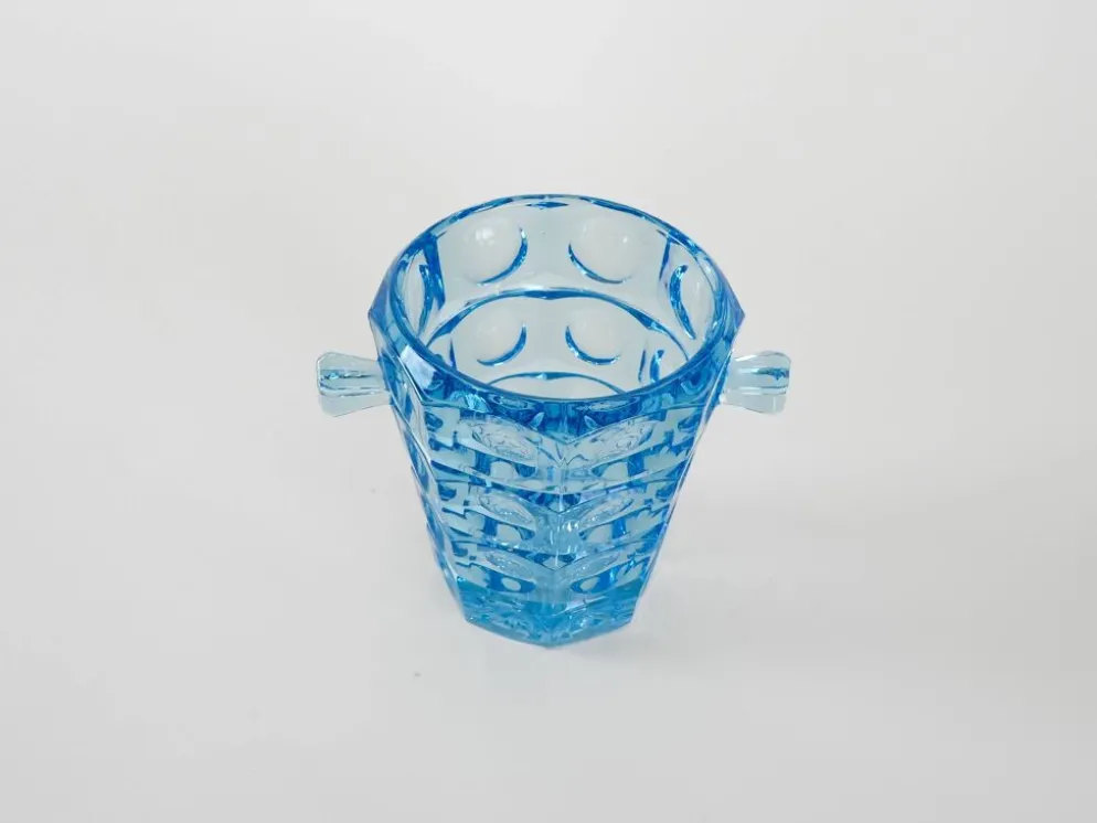 Seau à glace Rosice, design tchèque, années 1950, fabricant : Sklo Union, designer :