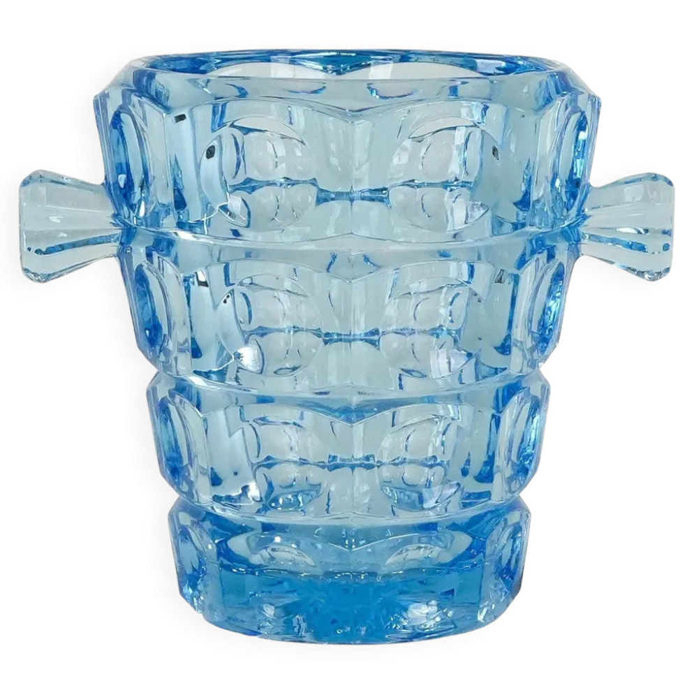Seau à glace Rosice, design tchèque, années 1950, fabricant : Sklo Union, designer :
