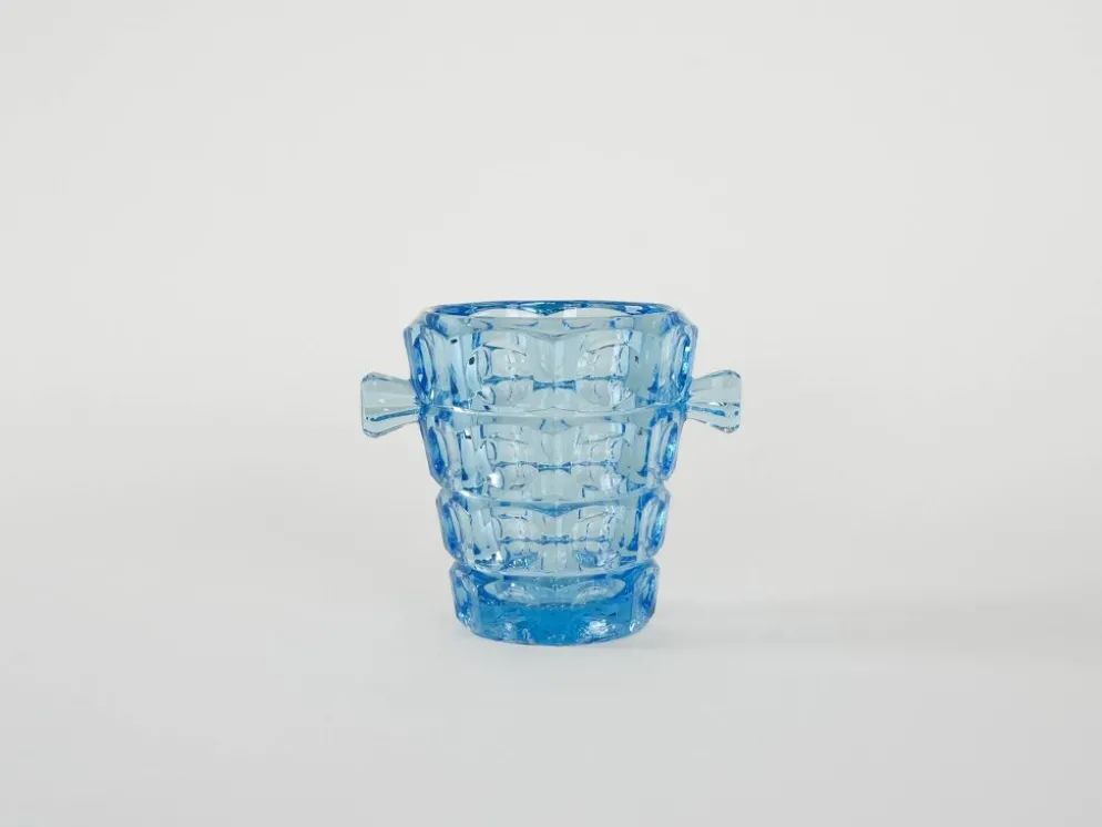 Seau à glace Rosice, design tchèque, années 1950, fabricant : Sklo Union, designer :
