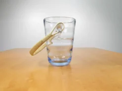 Seau à glace - Rotin et verre ondulé - Années 60 Seau à glace - Rotin et ve