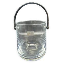 Seau à glace scandinave en cristal 1970