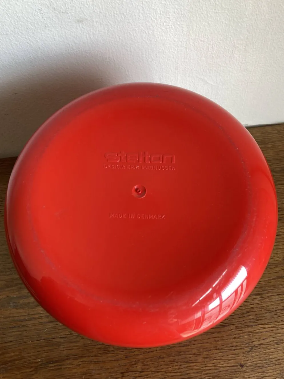 Seau à glace Stelton Denmark en abs rouge Space age pop 1960