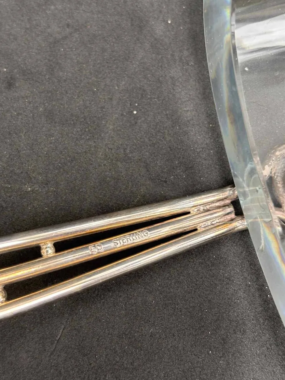 Seau à glace Strombergshyttan en argent sterling et verre artistique