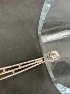 Seau à glace Strombergshyttan en argent sterling et verre artistique