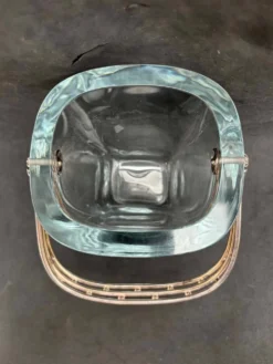 Seau à glace Strombergshyttan en argent sterling et verre artistique