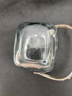 Seau à glace Strombergshyttan en argent sterling et verre artistique