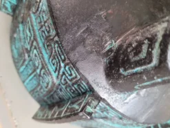 Seau à glace tripode en métal gravé