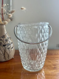 Seau à glace verre vintage
