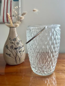 Seau à glace verre vintage