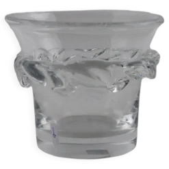 Seau à glace vintage en cristal Daum France 1950s