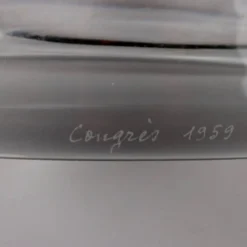 Seau à glace vintage en cristal Daum France 1950s
