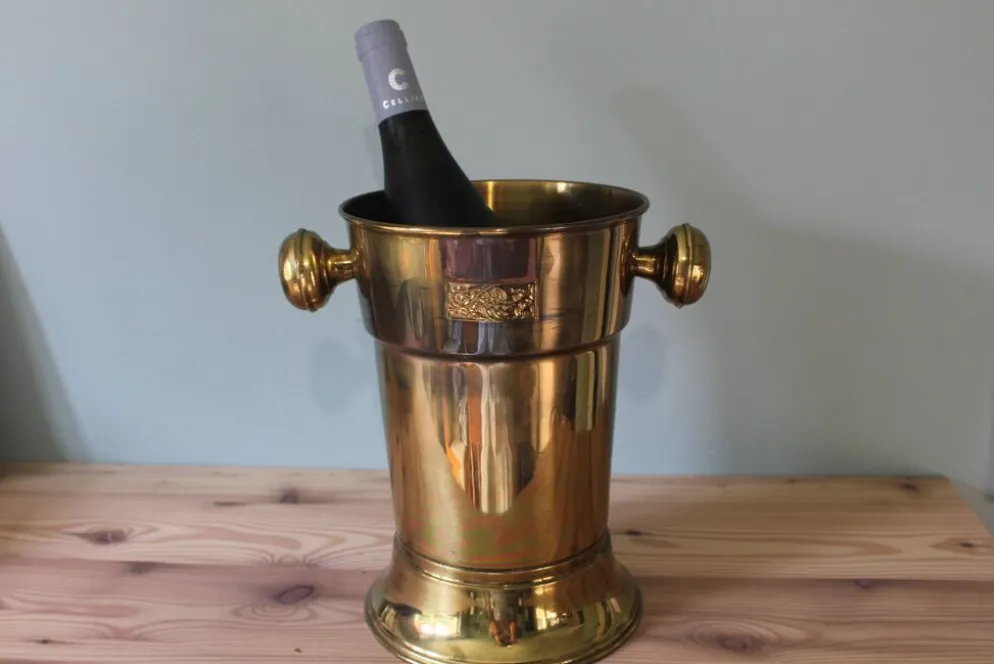 Seau à glace vintage en laiton