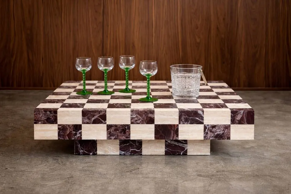 Seau à glace vintage en verre taillé avec anse métal – esprit bar années 60