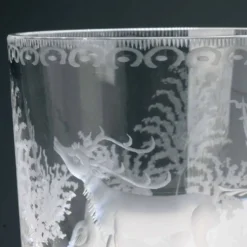 Seau à glace vintage Val Saint Lambert en cristal, Belgique, années 1930-40