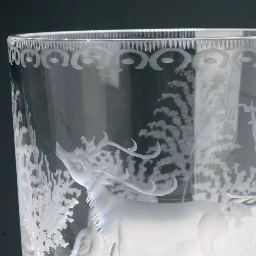 Seau à glace vintage Val Saint Lambert en cristal, Belgique, années 1930-40