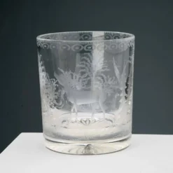 Seau à glace vintage Val Saint Lambert en cristal, Belgique, années 1930-40