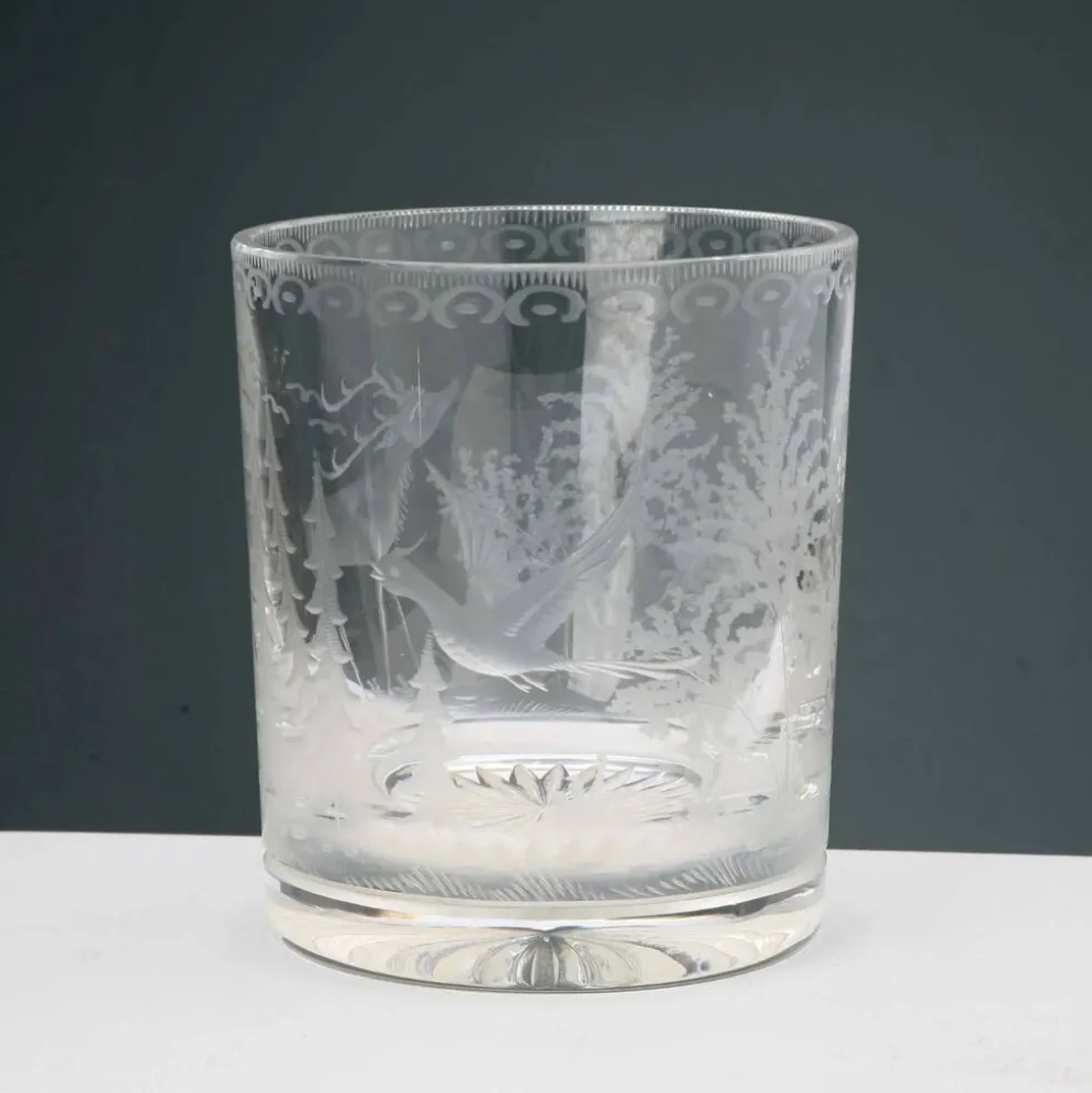 Seau à glace vintage Val Saint Lambert en cristal, Belgique, années 1930-40