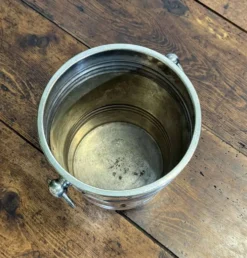 Seau à glaçe en métal argenté début XXème CAFE RICHE