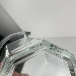 Seau à glaçon octogonal en verre et anse en métal, 1970/80, France