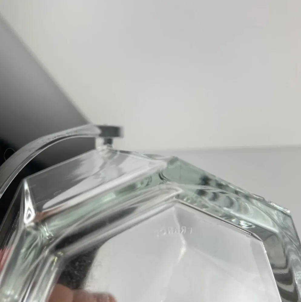Seau à glaçon octogonal en verre et anse en métal, 1970/80, France