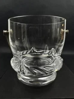 Seau à glaçons Daum France modèle Sorcy en cristal clair