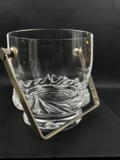 Seau à glaçons Daum France modèle Sorcy en cristal clair