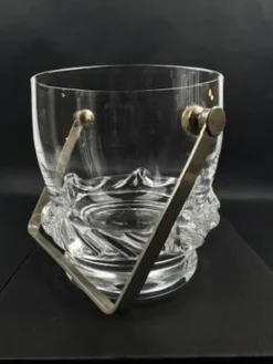 Seau à glaçons Daum France modèle Sorcy en cristal clair