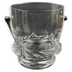 Seau à glaçons Daum France modèle Sorcy en cristal clair