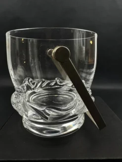 Seau à glaçons Daum France modèle Sorcy en cristal clair