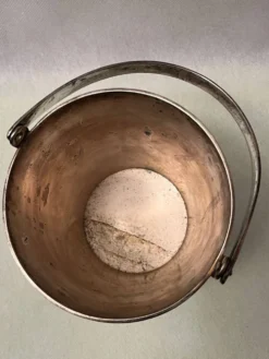 Seau à glaçons en métal argenté