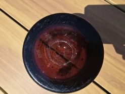 Seau à glaçons en verre bullé améthyste signé Biot