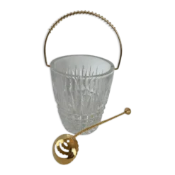 Seau à glaçons verre et sa cuillère