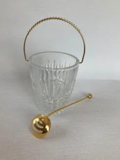 Seau à glaçons verre et sa cuillère