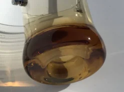 Seau à glaçons verre soufflé ambre 70’s