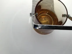Seau à glaçons verre soufflé ambre 70’s