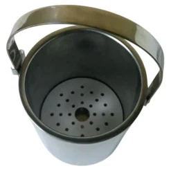 Seau à glaçons vintage en acier inoxydable et sa pince – Style Scandi